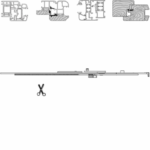 Fusto forbice Artech per braccio A519 Parte fresata Lunghezza 594-804 mm | AGB